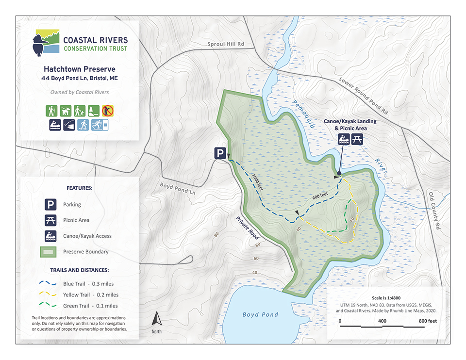map of Hatchtown Preserve