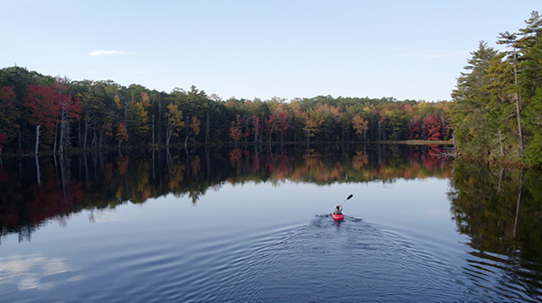 kayaker at Half Moon Pond